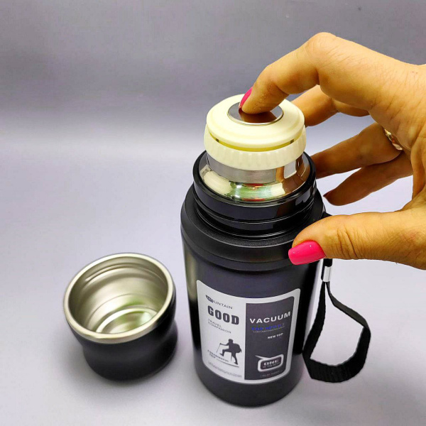 Термос вакуумный 600 мл. Vacuum Cup из нержавеющей стали, чашка, клапан